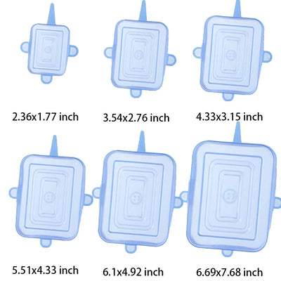 6 Pcs Silicone Cover Stretch Lids for Kitchen Microwave Food Covers Bowl Caps Elastic Silicone Lid Cap Universal Adaptable Lids by Smarsty