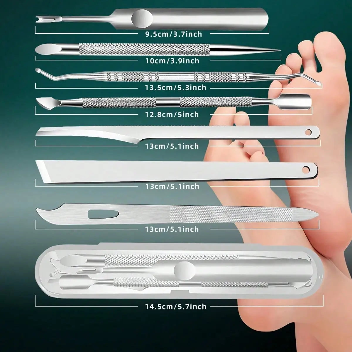 Stainless Steel Nail Care Set for Smooth Cuticle Removal - Smarsty
