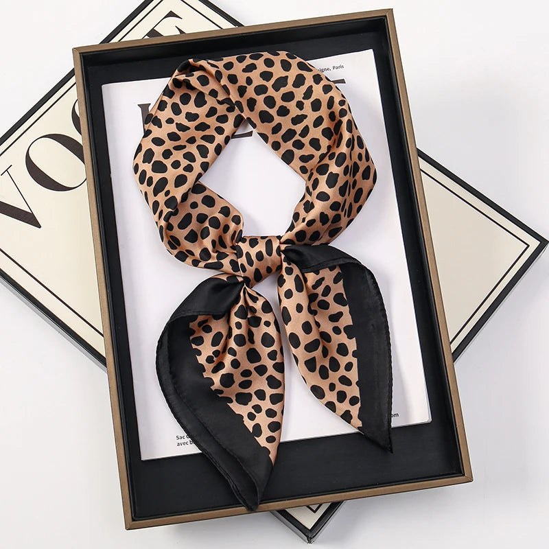 Luxury Square Silk Scarf for Women Stylish Satin Hijab Wrap - Smarsty