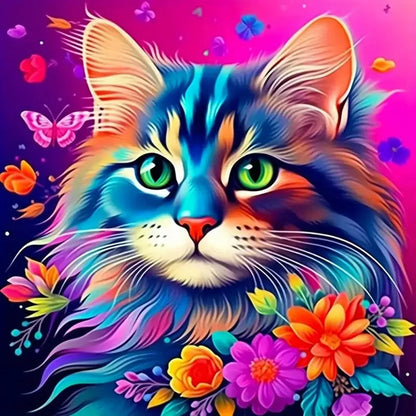 Colorful Cat Diamond Painting Kit for Stunning Wall Art - Smarsty