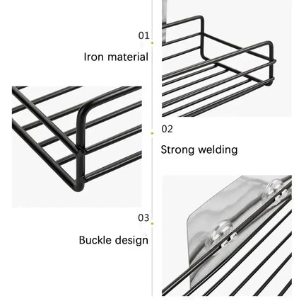Corner Bathroom Shelf Wall Mounted No-Drill Organizer - Smarsty