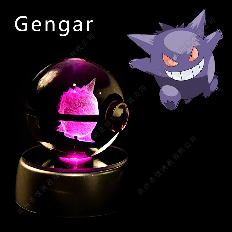 3D Pokemon Crystal Ball Night Light Lamp - Smarsty