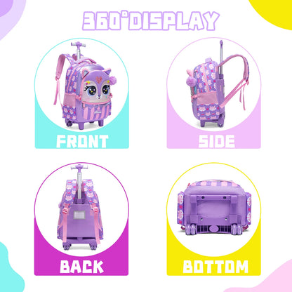 Girls School Backpack Set With Lunch Box And Pencil Case - Smarsty