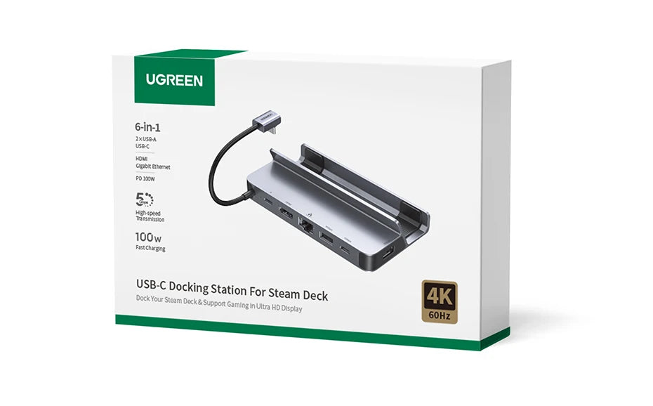 USB C Docking Station For Steam Deck 4K60 HDMI RJ45