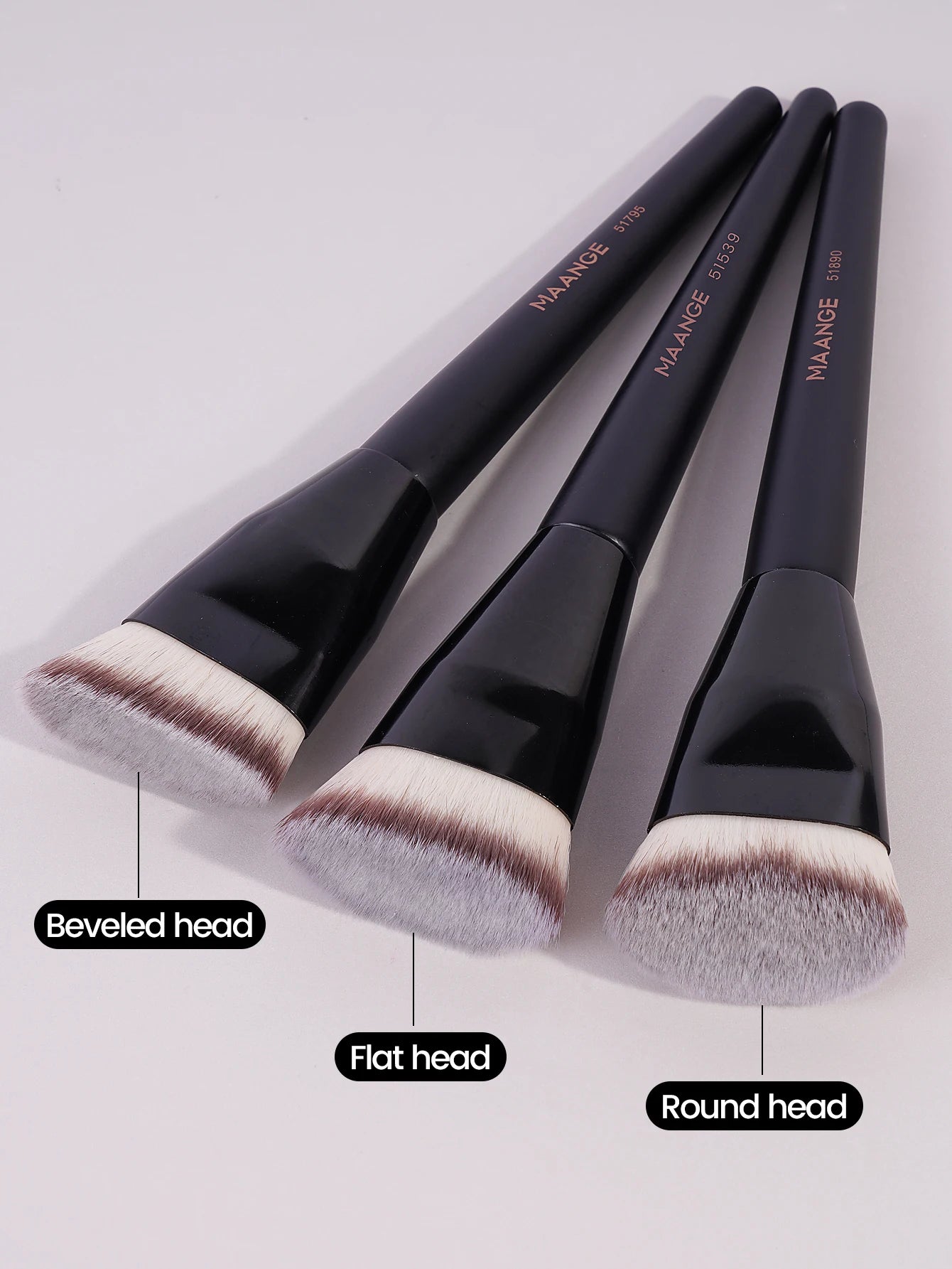 MAANGE 3 Piece Makeup Brush Set for Flawless Application - Smarsty