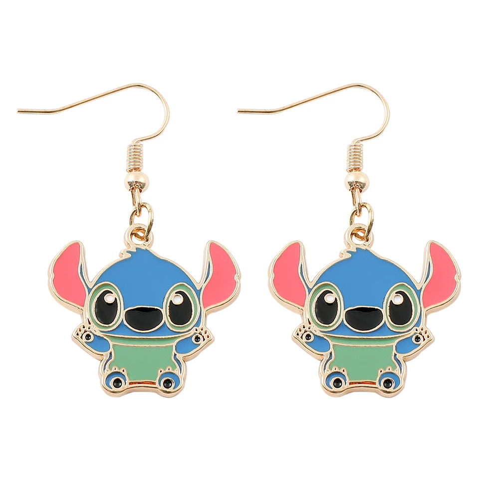 Cute Disney Stitch Flower Stud Earrings for Women and Girls - Smarsty