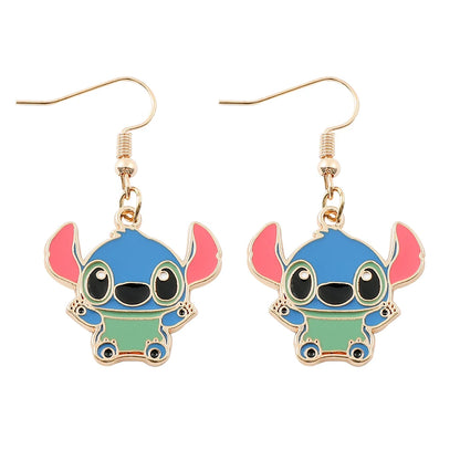 Cute Disney Stitch Flower Stud Earrings for Women and Girls - Smarsty