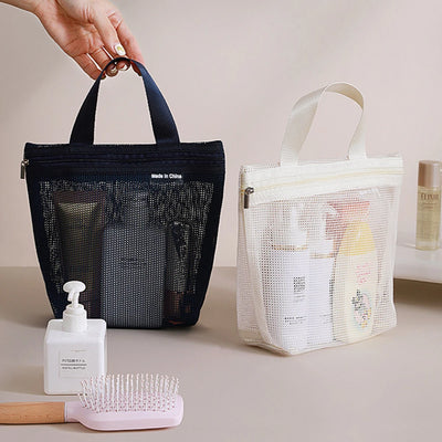 Clear Mesh Makeup Bag Portable Cosmetic Organizer Travel - Smarsty