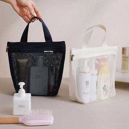 Clear Mesh Makeup Bag Portable Cosmetic Organizer Travel - Smarsty