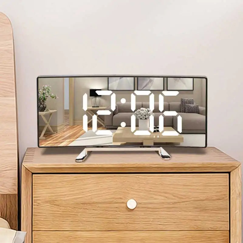 Large Screen LED Mirror Alarm Clock for Students - Smarsty