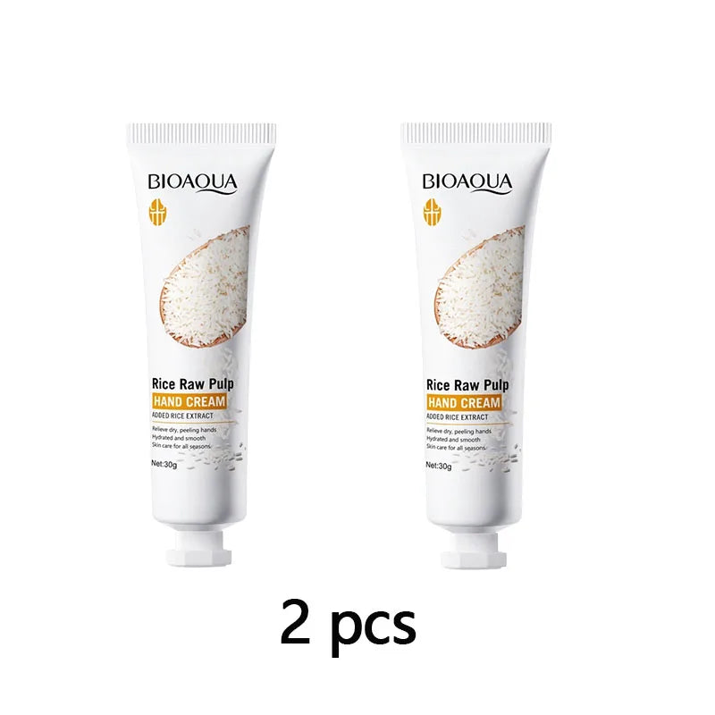 Rice Hand Cream Volumizing Rejuvenating Nourishing Moisturizing Refreshing Non-Greasy Hand Care Cream 30g - Smarsty