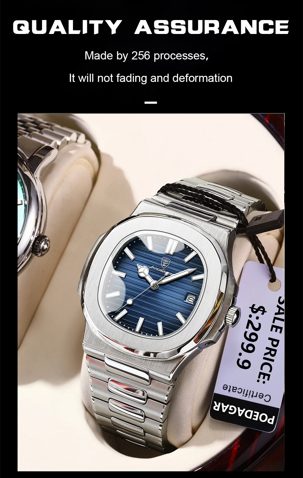 Luxury Waterproof Sports Watch with Luminous Dial - Smarsty