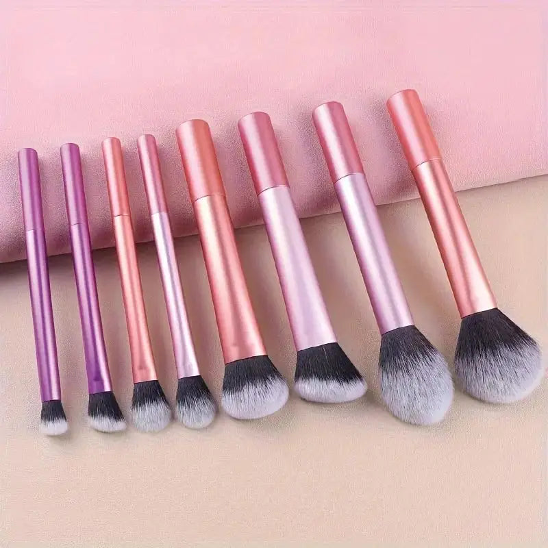 8 Piece Professional Makeup Brush Set for Flawless Application - Smarsty
