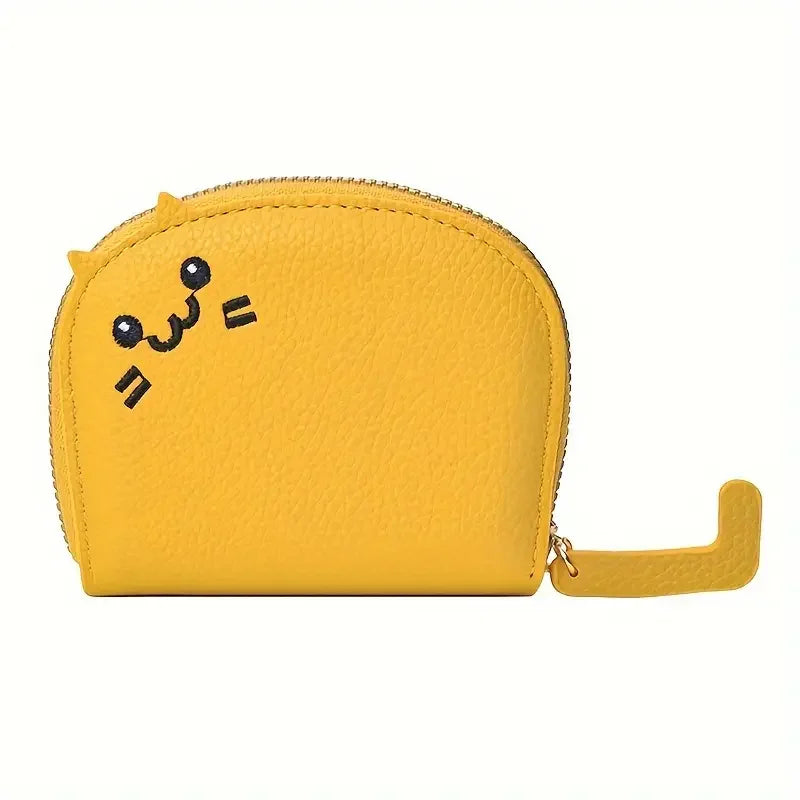 Cartoon Cat shaped design Wallet Women's Multi-card slots Holder Cute Fashion Faux Leather Coin Purse Creative ID Card Holder - Smarsty