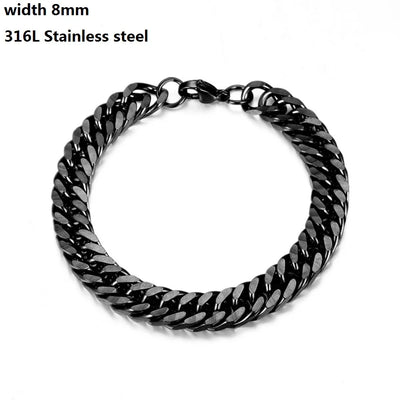 316L Stainless Steel Cuban Chain Bracelet for All - Smarsty