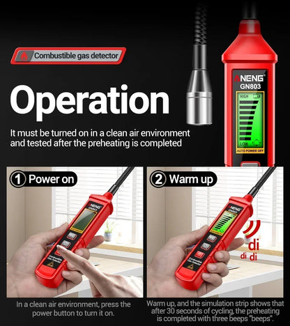 ANENG GN803 Portable Gas Leak Detector with LCD Display - Smarsty