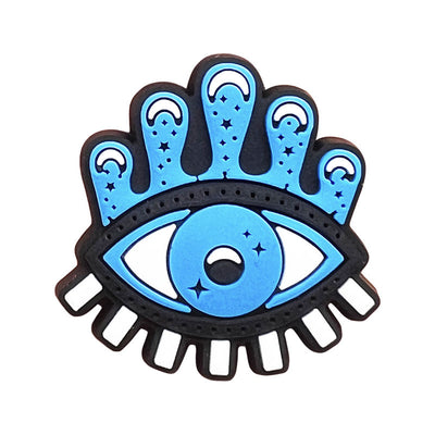 Evil Eye Shoe Charms for Crocs Accessories Blue Eyeball Monster Badge Women Buckle Kids Pins Decoration Jeans Shoes Accessories - Smarsty