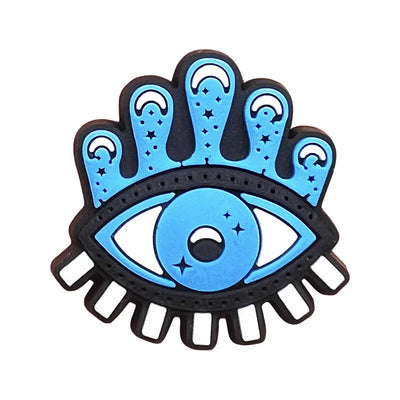 Evil Eye Shoe Charms for Crocs Accessories Blue Eyeball Monster Badge Women Buckle Kids Pins Decoration Jeans Shoes Accessories - Smarsty