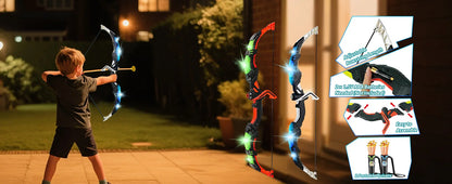 VATOS Night-Light Bow Arrow Guns Toy For Kids Archery Stand Target Board Indoor Outdoor Game Toys Boys Girls Christmas Gift