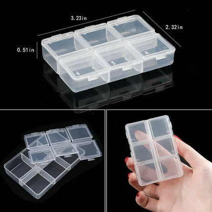 Transparent Jewelry Storage Box with Adjustable Compartments - Smarsty