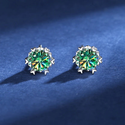 D VVS1 Moissanite Stud Earrings S925 Platinum Plating - Smarsty
