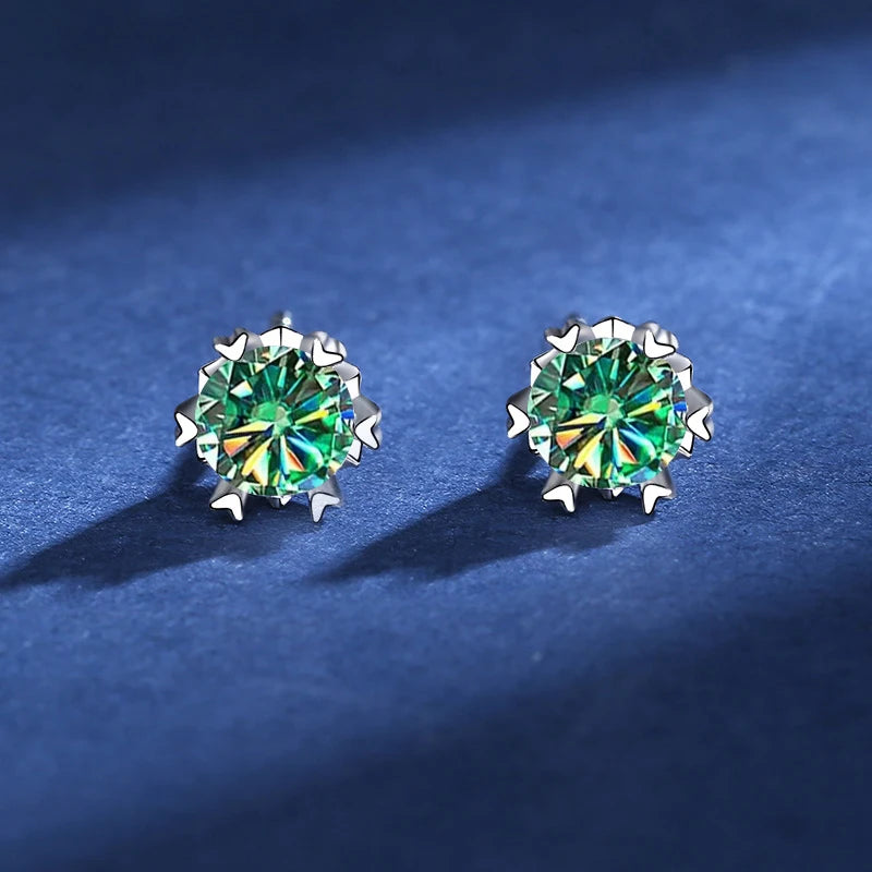 D VVS1 Moissanite Stud Earrings S925 Platinum Plating - Smarsty