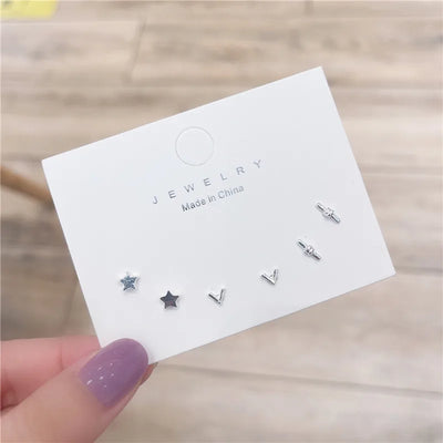 Mini S925 Silver Stud Earrings Hypoallergenic Cute Gift - Smarsty
