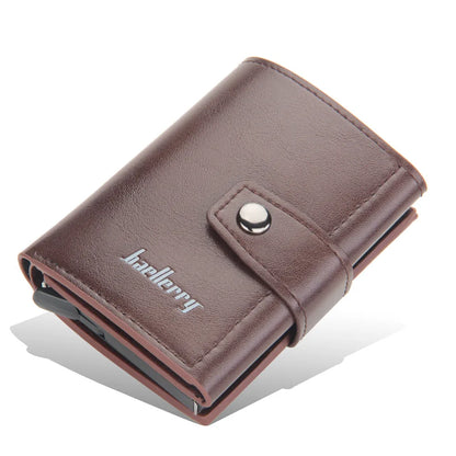 New RFID Men Card Wallets Hasp Small Card Wallets Slim Mini Men's Wallet High Qaulity Card Clip Photo Holder Short Male Purses