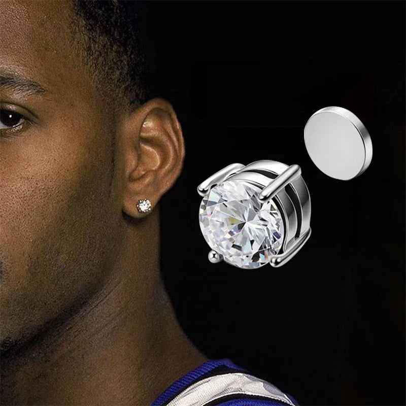 Crystal Magnetic Clip Earrings Non Piercing Unisex Style - Smarsty