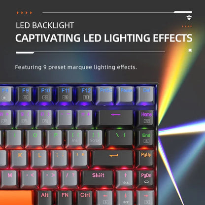 Mechanical Keyboard 75 Percent Layout Hot Swappable Backlit