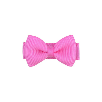 Mini Hair Bows Clip For Baby Girls Ribbon Covered Secure - Smarsty