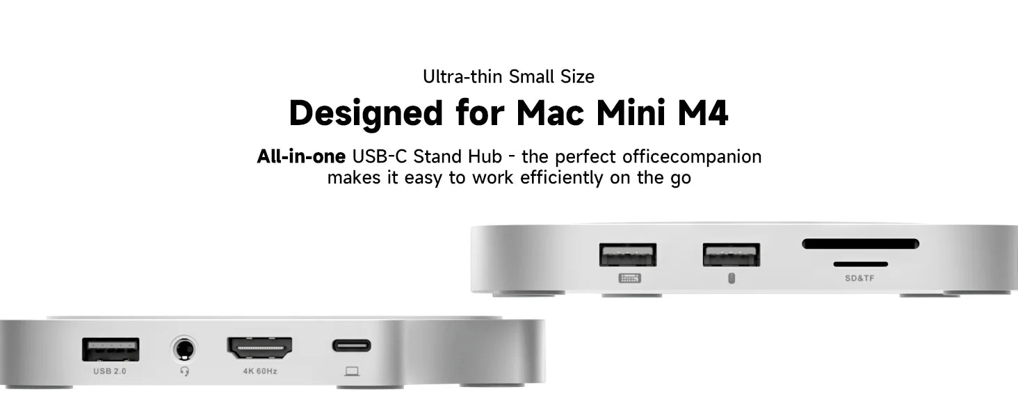 Mac Mini Docking Hub With M.2 SSD Enclosure 4K HDMI
