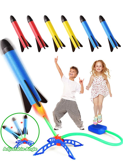 Kid Air Rocket Foot Pump Launcher Outdoor Air Pressed Pedal Soaring Rocket Toys Child Play Set Jump Sport Game Toys For Children - Smarsty