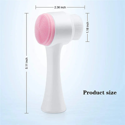 3D Double Sided Silicone Facial Cleansing Brush - Smarsty