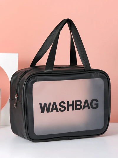Semi Transparent PVC Makeup And Toiletries Bag With Capacity - Smarsty