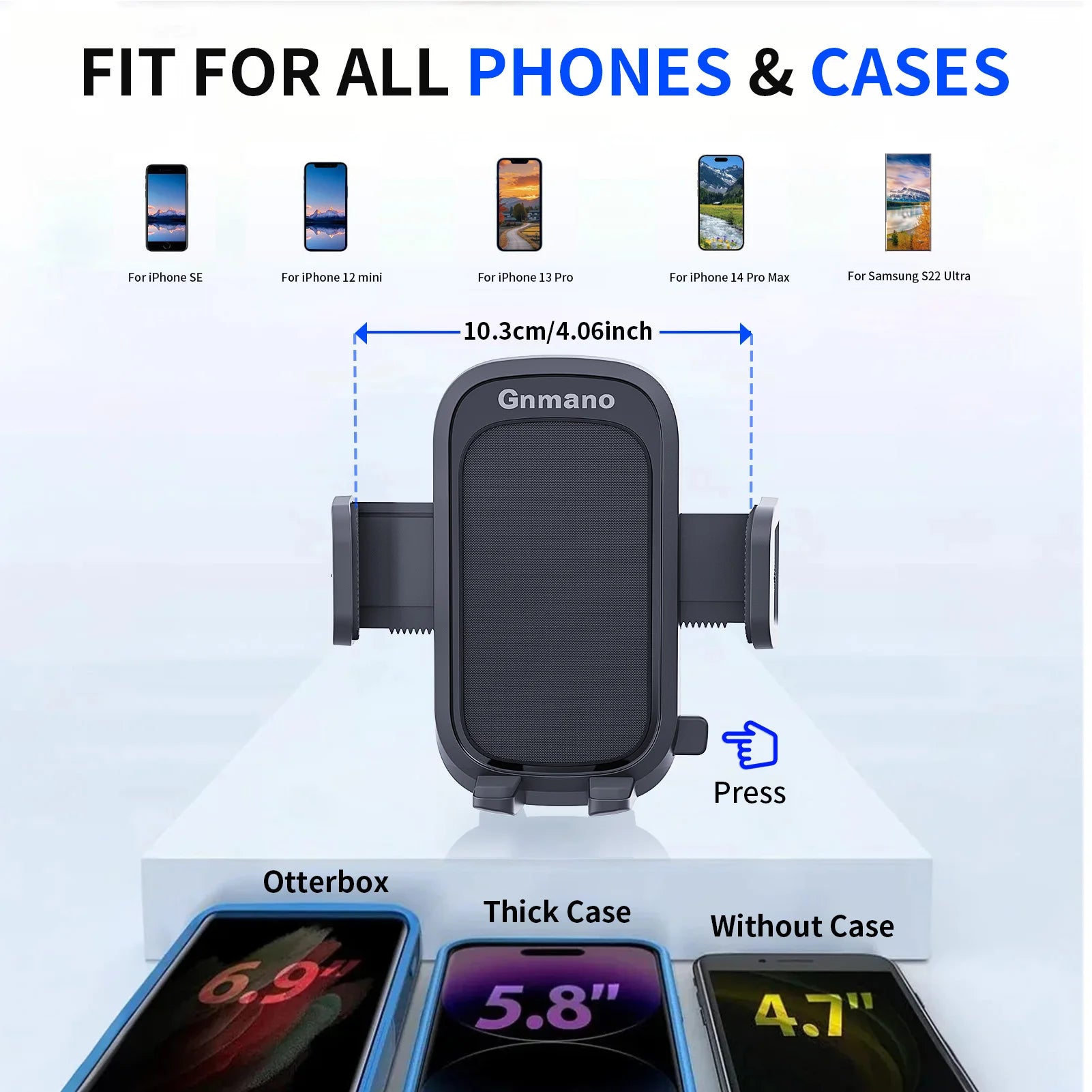 Car Phone Holder With Powerful Suction For Dashboard - Smarsty