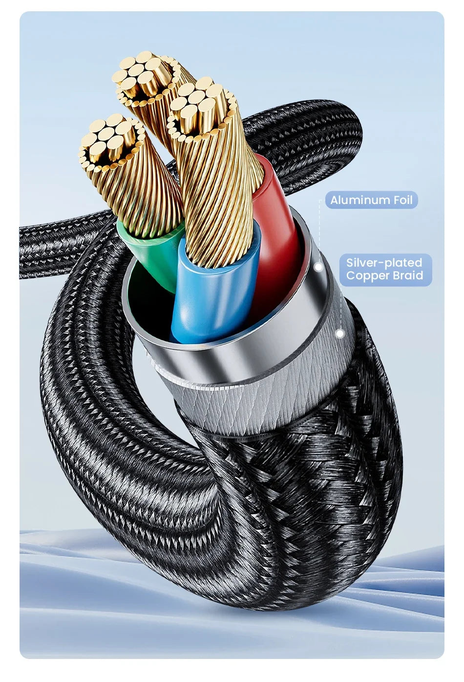 3.5mm to 2 RCA Audio Splitter Cable for Clear Sound - Smarsty