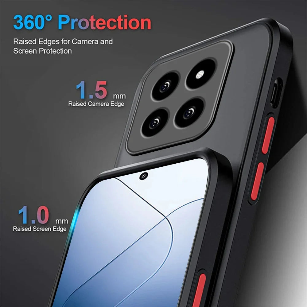 Shockproof Armor Phone Case 14 Pro Matte Durable Shield - Smarsty
