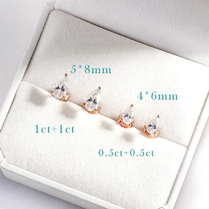 Certified Moissanite Stud Earrings VVS1 18k Gold Plated - Smarsty