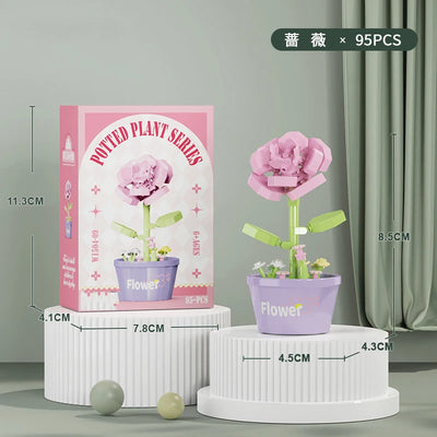 Bouquet Flower Mini Diy Building Block Toys for Children Bricks Blocks for Adults Constructor Micro Bricks Construction Set Gift by Smarsty