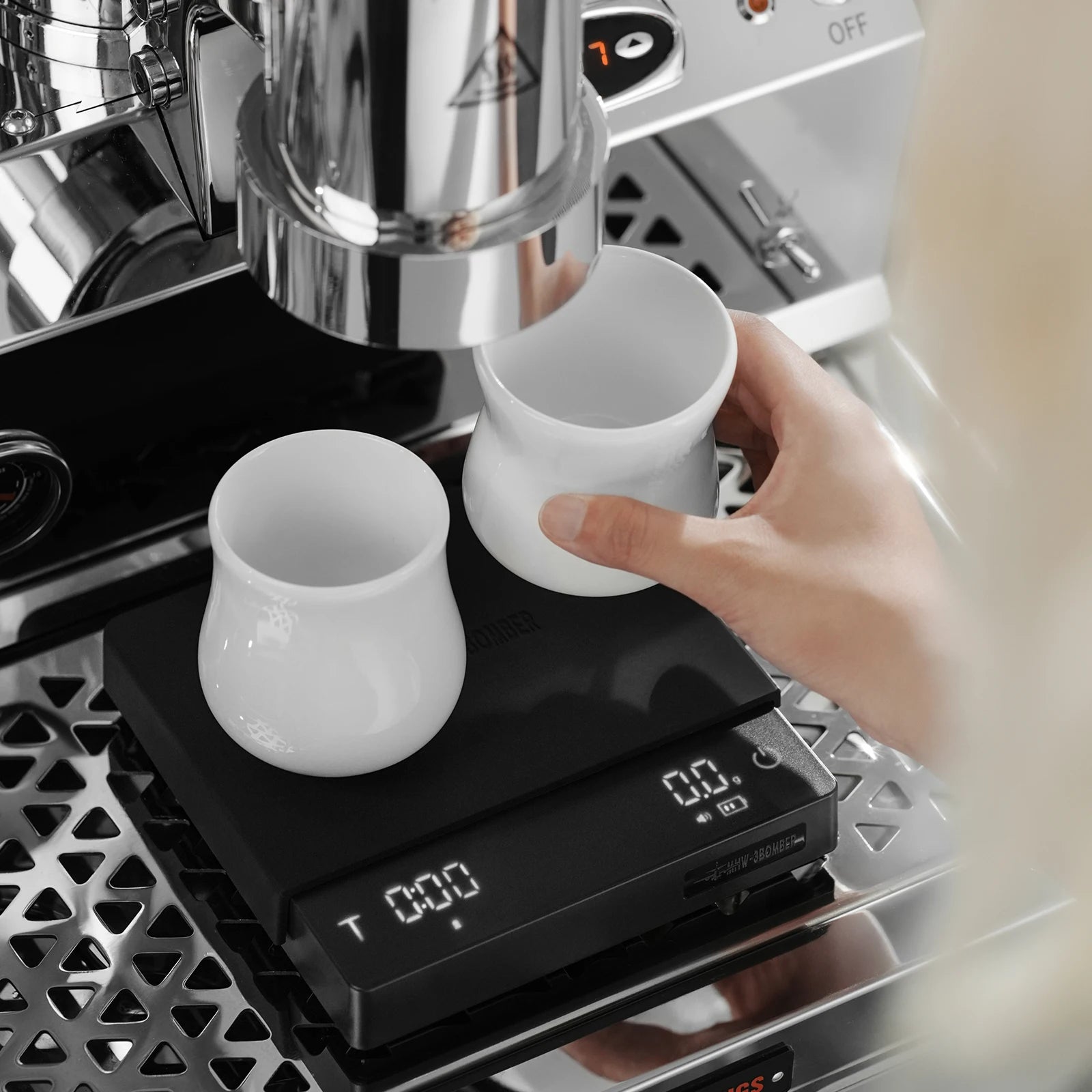 MHW-3BOMBER Cube Coffee Scale 3.0 Pro Max Digital Kitchen Coffee Scale High Precision Flow Rate Big Battery Coffee Accessories