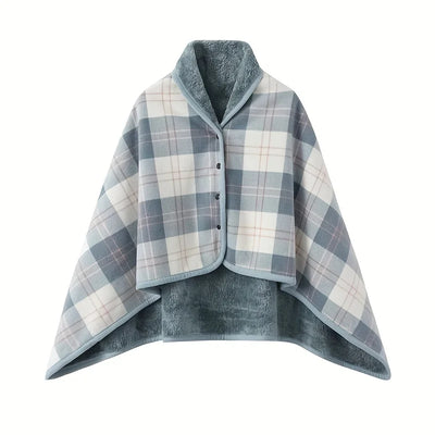 Wearable Flannel Shawl Blanket for Cozy Comfort - Smarsty