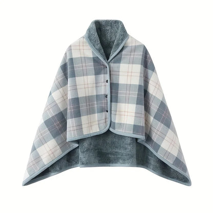 Wearable Flannel Shawl Blanket for Cozy Comfort - Smarsty
