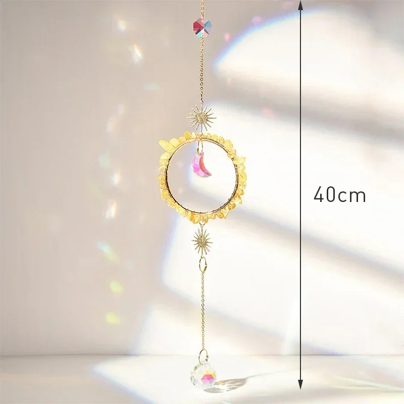 Hanging Crystal Pendant Suncatcher Wind Chimes for Home Decor - Smarsty