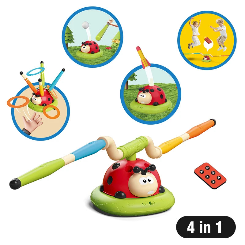 Upgrade Ladybug sporting toys Baseball 2/3/4/5-In-1 Sports Skipping Rope Machine Ferrule Jumping Toy Children Outdoor Play Games