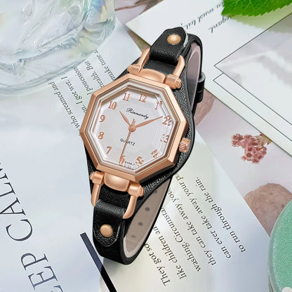 Luxury Quartz Women Wristwatch with Leather Band - Smarsty