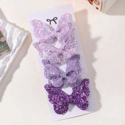 Glitter Butterfly Hair Clips for Girls - Cute Headwear Set - Smarsty