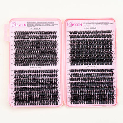 ISEEN DIY Segmented False Eyelash Set with Glue - Smarsty