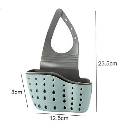 Home Storage Drain Basket Kitchen Sink Holder Adjustable Soap Sponge Shlf Hanging Drain Basket Bag Kitchen Accessories by Smarsty