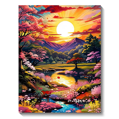 5D Diamond Art Aurora Landscape DIY Wall Decor - Smarsty